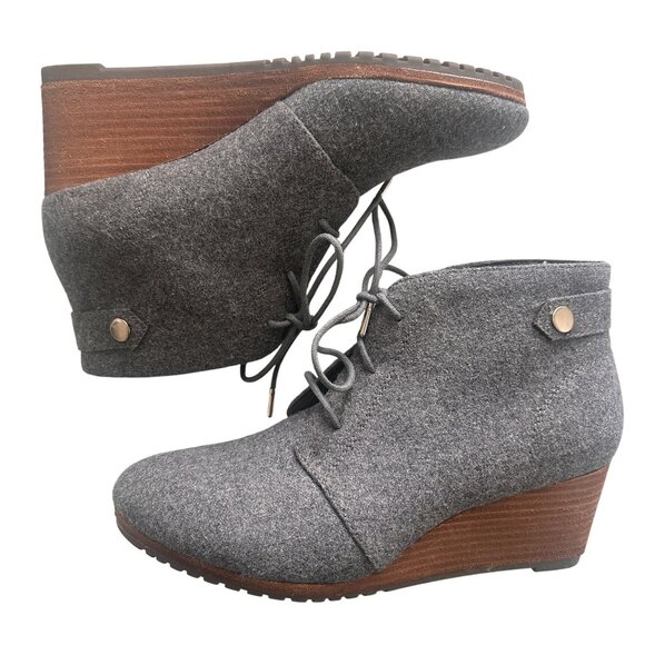 Dr. Scholl's Shoes - Dr. Scholl's Women's Create Wedge Bootie Shoes Mid Grey Size 7.5